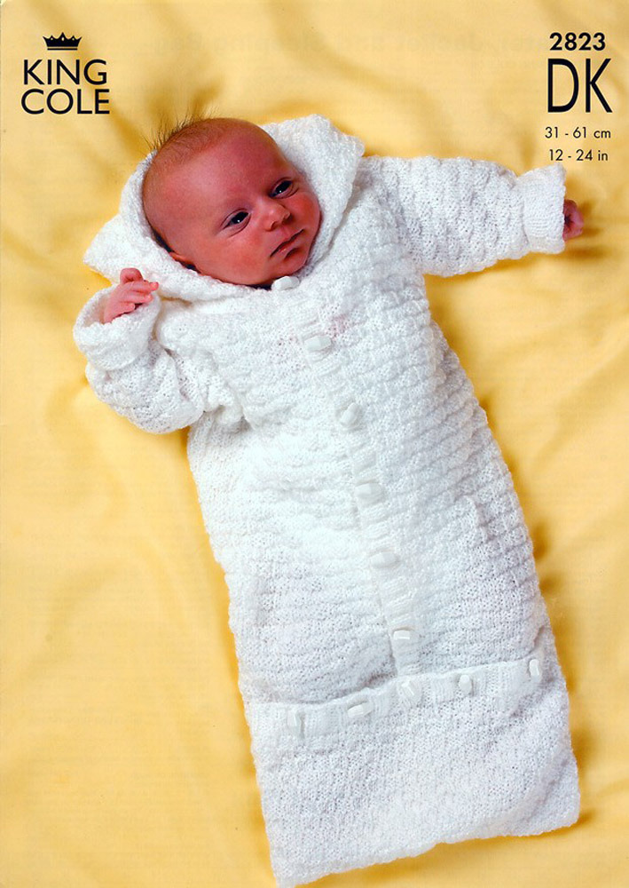 Sweater Jacket and Sleeping Bag in King Cole Comfort Baby DK - 2823 - Leaflet